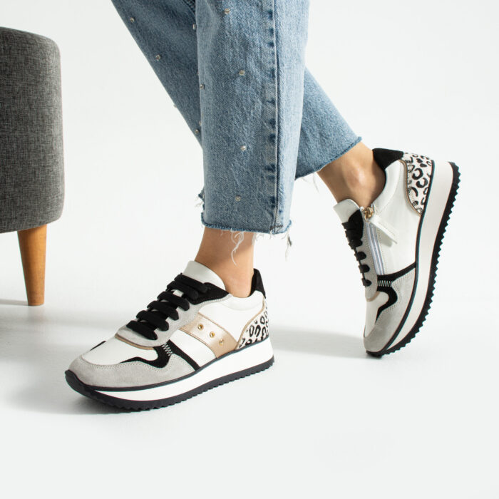 Дамски бели сникърси от естествена кожа Alexandria