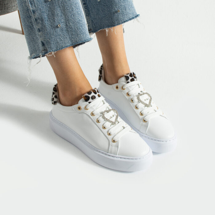 Дамски бели кецове от естествена кожа Timbuktu