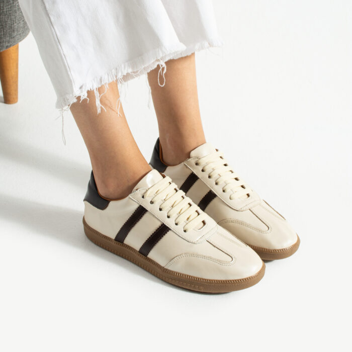 Дамски бежови кецове от естествена кожа Pretoria