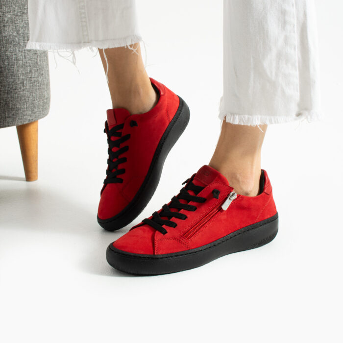 Дамски червени спортни обувки от набук Gao