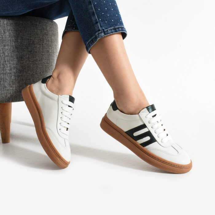 Дамски бели кецове от естествена кожа Nairobi