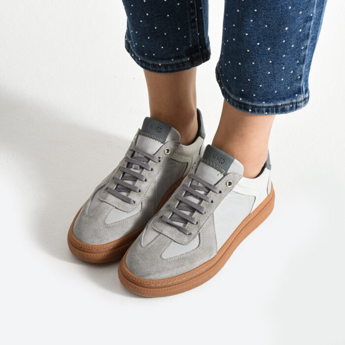 Дамски сиви кецове от естествен велур Nairobi