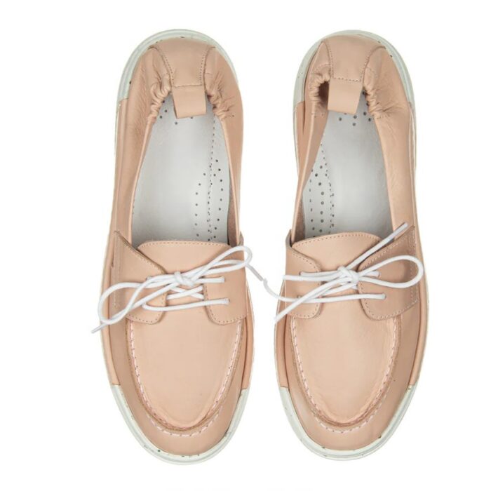 Дамски меки розови мокасини от естествена кожа Osaka