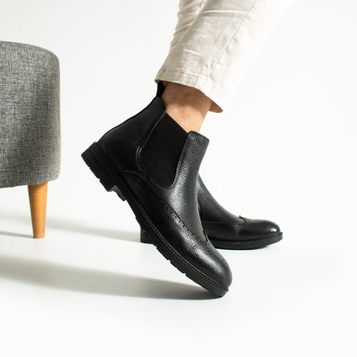 Мъжки боби оксфорд от естествена кожа с агнешки хастар Seoul