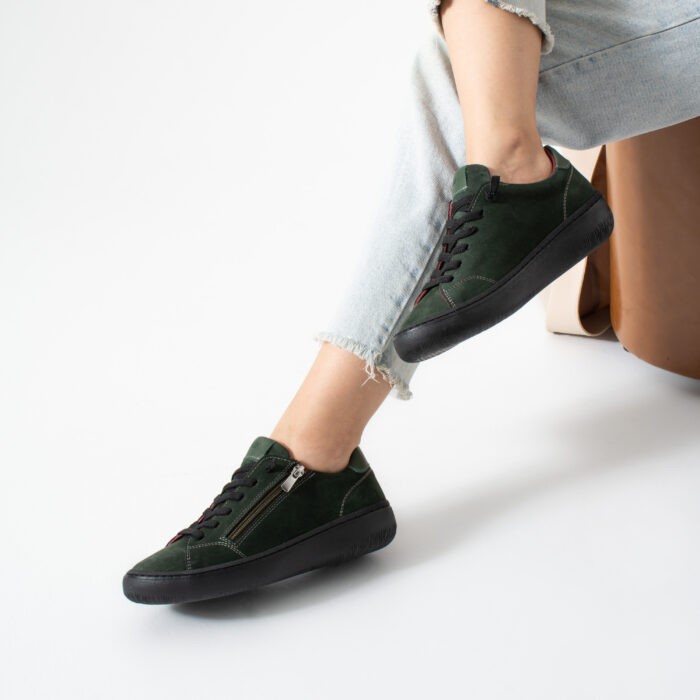 Дамски зелени спортни обувки от набук Gao