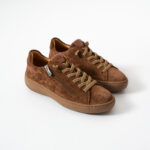 Дамски кафяви спортни обувки от естествен велур Gao — снимка 5