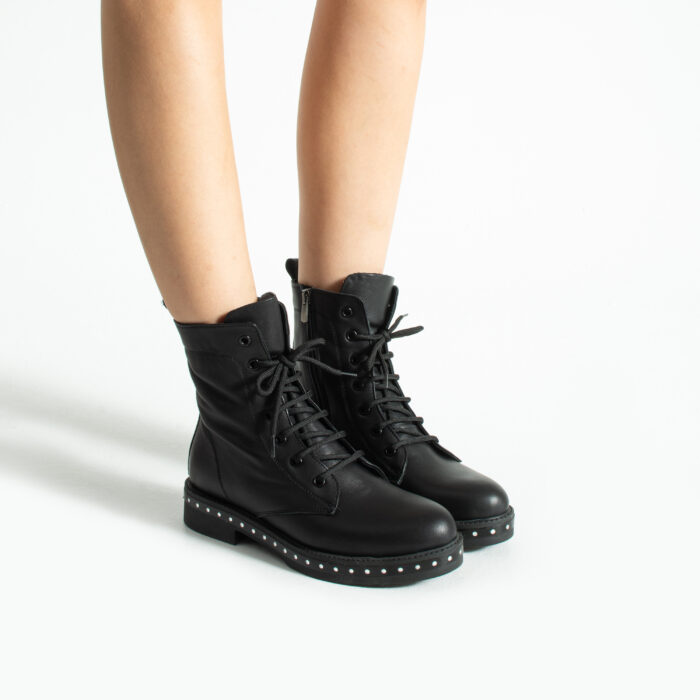 Дамски черни боти от естествена кожа Imani