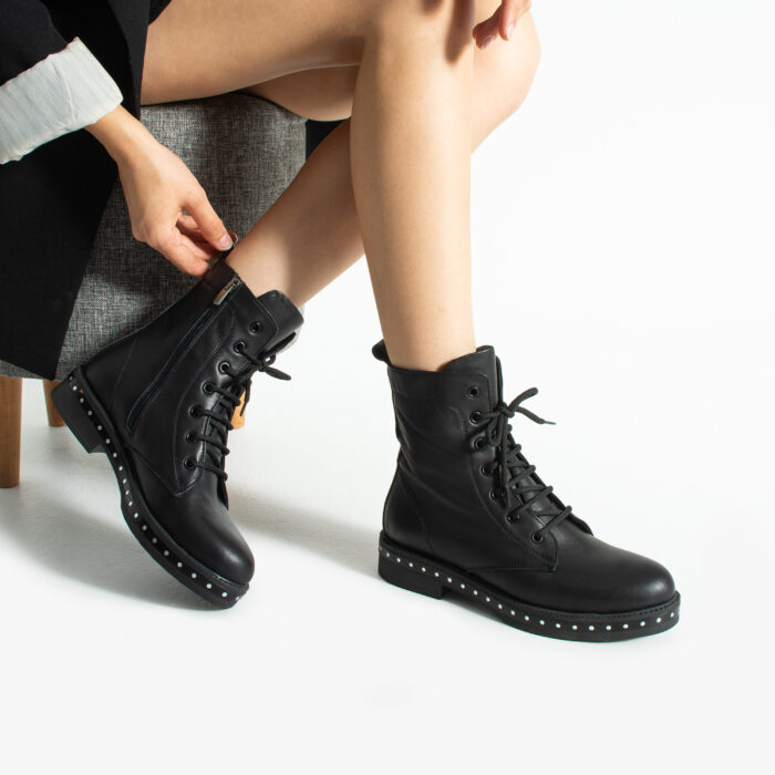 Дамски черни боти от естествена кожа Imani