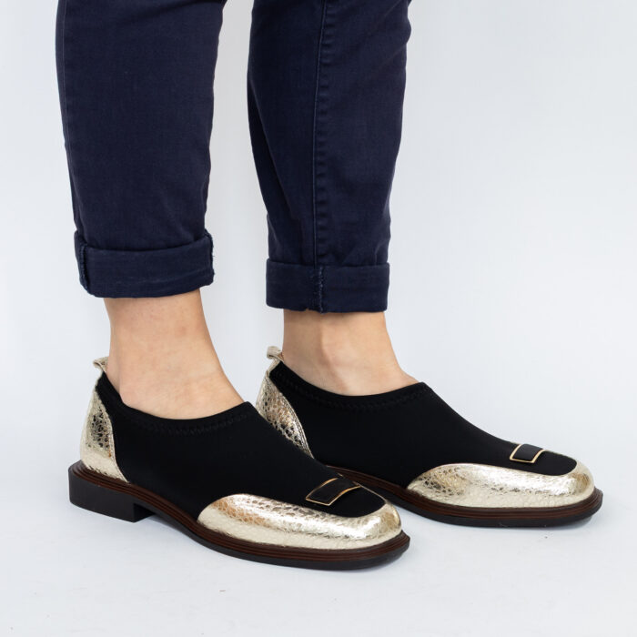 Дамски черни елегантни обувки от неопрен и кожа Aurelia Дамски черни елегантни обувки от неопрен и кожа Aurelia