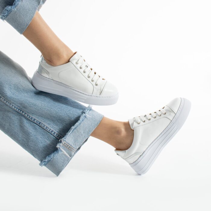 Дамски бели кецове от естествена кожа Carren Дамски бели кецове от естествена кожа Carren