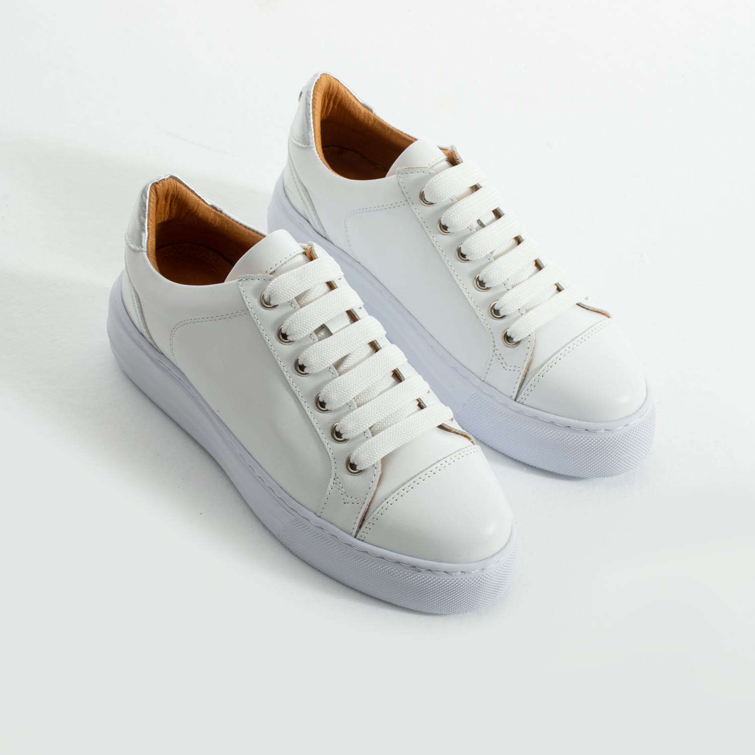 Дамски бели кецове от естествена кожа Carren Дамски бели кецове от естествена кожа Carren - Image 5