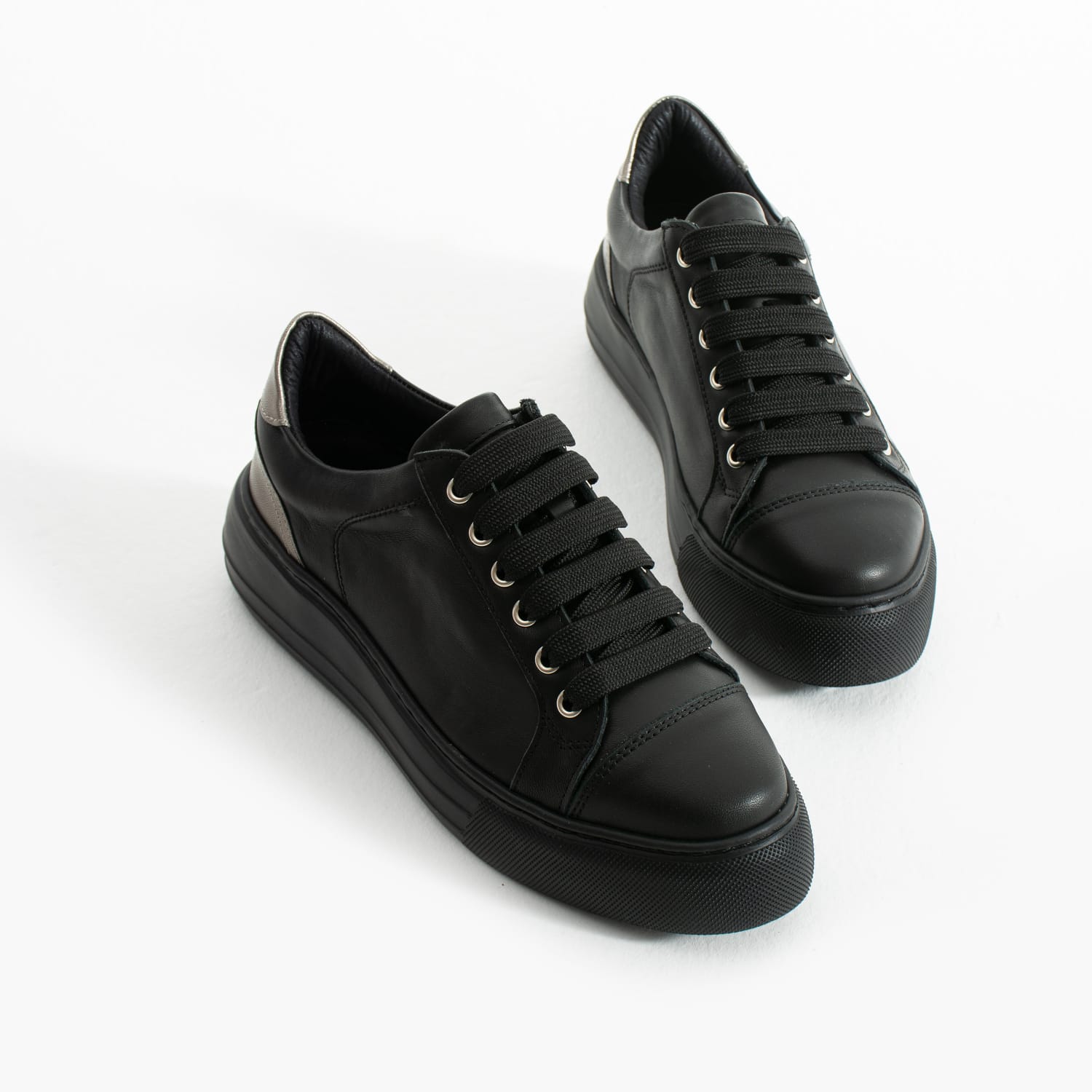 Дамски черни кецове от естествена кожа Carren Дамски черни кецове от естествена кожа Carren - Image 5